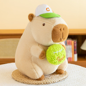 Peluche de Capibara Jugando con Pelota, Animal de Peluche Feo y Adorable, Almohada Elástica para Abrazar, Peluche para Niños, Regalo de Cumpleaños o Graduación - Product Image 5