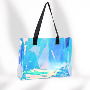 Fourre-tout d'épicerie réutilisable avec poignée en PVC personnalisée thermoscellée pour emballage de vente au détail, voyage, usage quotidien - Product Image 4