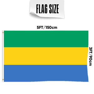 Bandera de Gabón al por Mayor, Bandera Nacional Personalizada de Todos los Países, 3x5 Pies, <span class=keywords><strong>para</strong></span> Exteriores, de Fibra de Poliéster, Entrega Rápida, Personalizable - Product Image 1