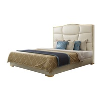 Offre Spéciale Lit King Size Moderne de Luxe en Beige Derniers Meubles de Chambre à Coucher de Luxe avec Rembourrage Lits Doubles en Italie