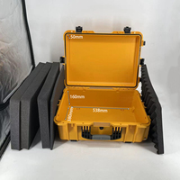 Mallette de transport des outils, à poignée étanche, en plastique dur jaune, étui de protection avec cravate, DPC120