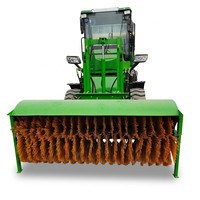Balayeuse à neige industrielle à brosse rotative pour chargeuse sur pneus