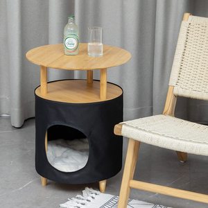 Combohome-<span class=keywords><strong>mesita</strong></span> <span class=keywords><strong>de</strong></span> <span class=keywords><strong>noche</strong></span> <span class=keywords><strong>de</strong></span> madera con casa <span class=keywords><strong>de</strong></span> gato, muebles <span class=keywords><strong>de</strong></span> oficina para el hogar, cama pequeña, mesa lateral, venta <span class=keywords><strong>al</strong></span> por mayor - Product Image 3