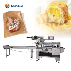 Hot Selling Full Automatic Bakery Bread Bag Pillow Packing Machine Cake Bread Pita Bread Packaging Machine