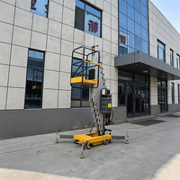 Taşınabilir 4-10m Tek Direkli İz Bırakmayan Tekerlekli Alüminyum Alaşımlı Asansör, Alışveriş Merkezi Sergi Salonu Yüksek İrtifalar İçin