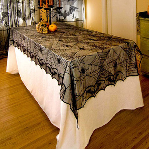 DAMAI - Mantel de Mesa Negro con Diseño de Telaraña de Encaje de 20 x 80 Pulgadas para Halloween y Navidad, con Estampado Jacquard en Forma de Estrella para Eventos - Product Image 6