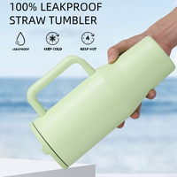 Gobelet isotherme pour voiture 14oz 40oz, très vendu, avec couvercle anti-fuite, double paroi, portable, pour voyage et sport