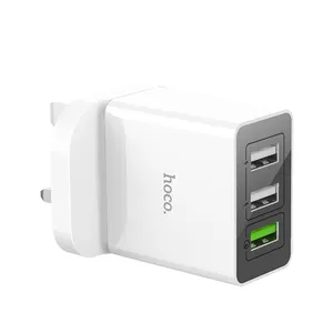 Hoco C48 đột phá QC3.0 USB tường sạc 3 cổng sạc nhanh 3.0 sạc Du Lịch Anh