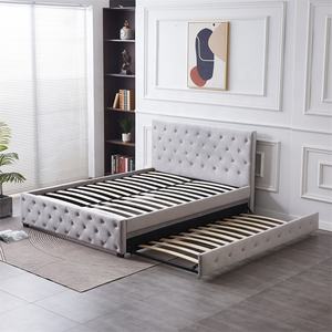 <span class=keywords><strong>Letto</strong></span> Moderno Contemporaneo Queen/King Size, Stile Marocchino, Imbottito in Velluto o Lino, Salvaspazio con Caratteristiche Comfort, <span class=keywords><strong>Letto</strong></span> a Piattaforma - Product Image 6