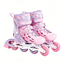 Patins à roulettes pour enfants débutants, 3-12 ans, garçons et filles, roues doubles, tissu en maille PU