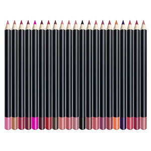50pcs Bas quantité minimale de commande Logo Personnalisé 25 Couleur Lipliner Lip Liner Haute Pigment Vegan Étanche En Bois Nude Facile À Colorer Crayon À Lèvres - Product Image 1