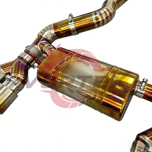 Sistema de escape Vortex Titanium Valvetronic compatible con F87 M2C S55, tubo único de igual longitud, silenciador de rendimiento para carreras, kit dorado. - Product Image 6