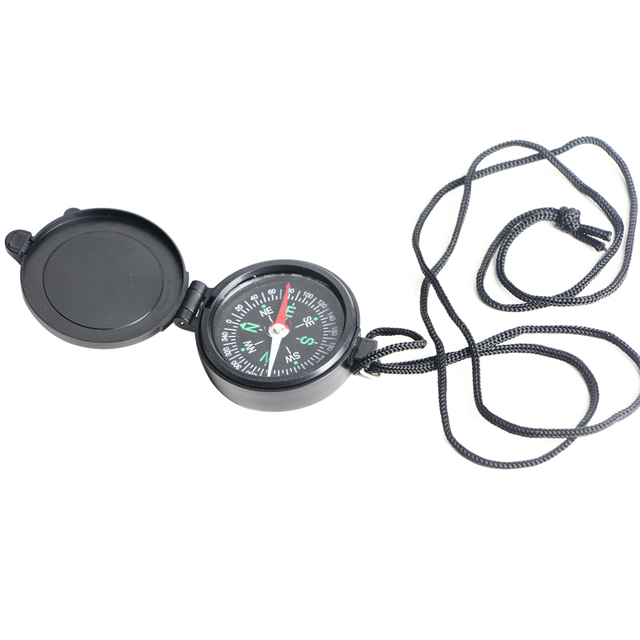 Outdoor Waterproof Clamshell Compass Compass Multifunctional Portable Compass Lanyard Key