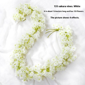 Simulation de la fleur de cerisier rotin décoration de plafond intérieur bandes de fleurs de vigne conduit de climatisation bloquant l'enroulement - Product Image 6