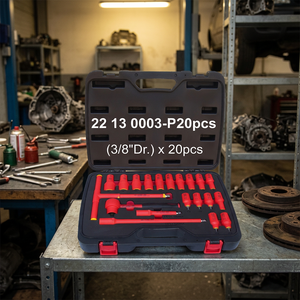 ชุดประแจบล็อกหกเหลี่ยมหุ้มฉนวน 3/8 นิ้ว 12 ชิ้น/ชุด 1000V แบบย้อนกลับได้ - Product Image 1