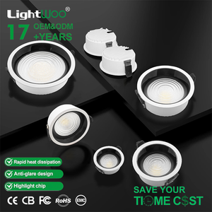 Plafonniers encastrés modernes à LED COB haute luminosité 12W-60W en aluminium, à intensité réglable, anti-éblouissement, SMD - Product Image 2