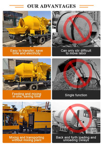 Bétonnière et pompe à béton portables JBS40 haute efficacité avec moteur diesel - Product Image 5
