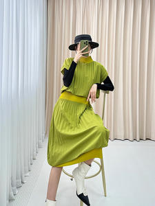 Serie di Abiti Plissettati Eleganti di Issey Miyake per Donne; Raffinata <span class=keywords><strong>Abaya</strong></span> Musulmana Adatta per Autunno e Inverno. - Product Image 5