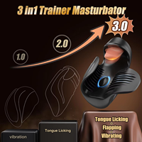 Juguete Sexual para Adultos, Estimulador de Pene con Lengua Vibrante, Juguete Sexual de TPE para Hombre