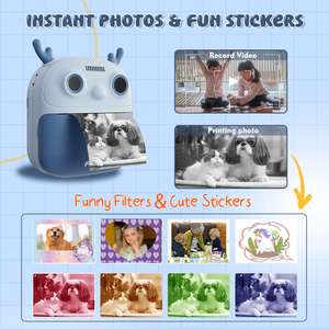 Instant Print AI <b>Printer</b> Boy Girls Birthday Gift Mini Thermal Digital Photo <b>Printer</b> <b>Camera</b> Toy for Kids Video Photography - Product Image 2