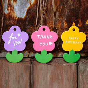 Creative cute flower blessing message hanging tag piccola <span class=keywords><strong>carta</strong></span> fresca per il giorno della dea del giorno dell'insegnante - Product Image 2