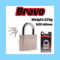 Cadenas carré nickelé de haute sécurité 40-70mm avec le cylindre en laiton solide