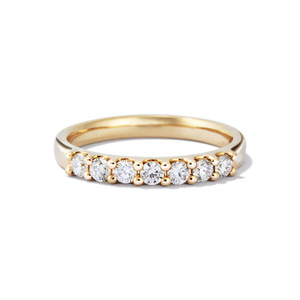 Luxe Bruiloft Ronde Cutting S925 Zilveren Vrouwen Sieraden Moissanite Eternity Band Ring - Product Image 1