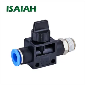 HVFS Plastic Flow Control One Touch Tube Pneumatic Fittings Hand Valve Connector
