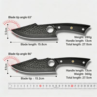 Couteau de chef en acier Damas forgé à la main, hachoir de cuisine aiguisé avec manche, couteau de cuisine polyvalent pour la vente en gros