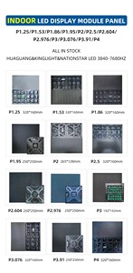 Écran LED intérieur SMD RVB pleine couleur haute luminosité P1.53 P1.86 P2 P2.5 P3.076 P4 320*160mm - Product Image 2
