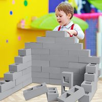 Blocs en mousse EVA souples, épais, légers et portables, en forme de trous, briques de construction empilables pour enfants, jouet éducatif pour la maison