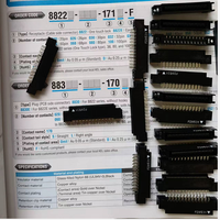 Conector de color B de material P/C con paso de 1.27 mm, 8830E-040-170L-F, marca KEL de Japón, para cable plano