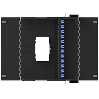 Panel Patch serat optik dapat dipasang 3U 144F dapat disesuaikan LC/SC/ST/FC untuk FTTH menggunakan 92 peralatan serat optik Panel