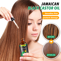 Traitement capillaire en marque blanche OEM, huile de ricin noire jamaïcaine, huile de ricin naturelle biologique pressée à froid pour la croissance des cheveux