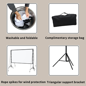 Màn hình máy chiếu bơm hơi 16:9 4k 150 inch với thiết kế tăng sàn để chiếu tối ưu - Product Image 4