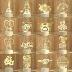 Lámparas Nocturnas Acrílicas 3D en Forma de Oso de Peluche/Corazón/Ciervo del Bosque, Varios Modelos, para Niños y Niñas, Regalo de Cumpleaños/Navidad/Año Nuevo - Product Image 6