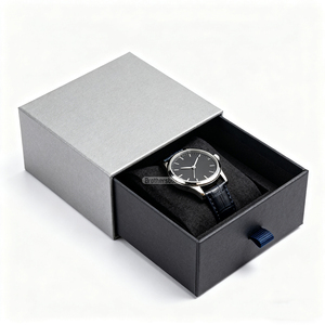 High-Quality Luxury Men's Watch Display <b>Box</b> with Custom Rigid Cardboard Drawer and Foam Insert - Product Image 3