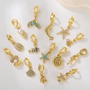 Ciondoli Fai da Te con Chiusura Universale a Clip, Coda di Pesce, Stella Marina, Conchiglia, Accessori per Bigiotteria - Product Image 1