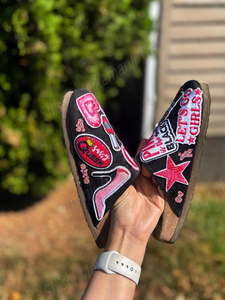 Sabots en cuir de vachette personnalisés pour femmes 2024, mules, demi-pantoufles avec plateforme en liège augmentant la taille - Product Image 4