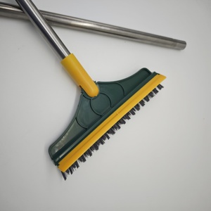 2 trong 1 mặt đất đường may xoay chổi dính với scraper giống cây chổi sàn chà góc làm sạch bàn chải chổi dài xử lý - Product Image 2