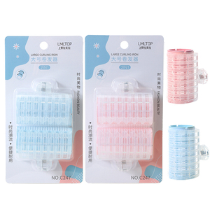 LMLTOP Juego <span class=keywords><strong>de</strong></span> 2 Rulos para Cabello Fríos, Autoadherentes, <span class=keywords><strong>de</strong></span> Plástico Grande, Desechables y Coloridos para Salón <span class=keywords><strong>de</strong></span> Belleza, Modelo C247 - Product Image 1