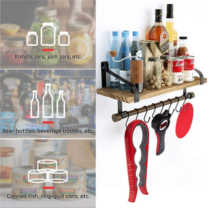 Ensemble d'ouvre-boîtes multifonctionnels pour la cuisine, lot de 3 pièces, ouvre-bouteilles antidérapant avec patin de préhension en caoutchouc pour bocaux - Product Image 6