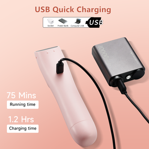 <span class=keywords><strong>Rasoir</strong></span> électrique double pour femmes, rechargeable par USB, étanche IPX7, pour bikini, <span class=keywords><strong>visage</strong></span>, sourcils, aisselles et jambes - Product Image 6