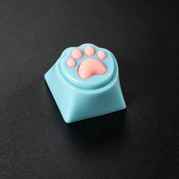 Millan – Nouveaux capuchons de touches vierges en forme de patte de chat multicolores 1U en ABS et silicone pour clavier mécanique / jouet anti-stress