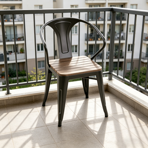 Chaise en bois et plastique durable, résistante à la rouille, facile à nettoyer, légère, design moderne, pour balcon, <span class=keywords><strong>bord</strong></span> <span class=keywords><strong>de</strong></span> <span class=keywords><strong>mer</strong></span>, parc, utilisation en <span class=keywords><strong>extérieur</strong></span> - Product Image 6
