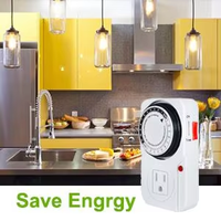 Sakelar Timer Digital Otomatis Ramah Lingkungan 2-Outlet - Pengontrol Terprogram 24 Jam untuk Lampu Natal dan Sistem Penyiraman Taman