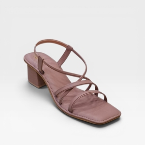 Elegant Pink Block Heel <b>Sandals</b> for Women Strappy Open Toe Slip On Comfortable Casual Party Wedding Fashion Shoes for Evening - Product Image 1