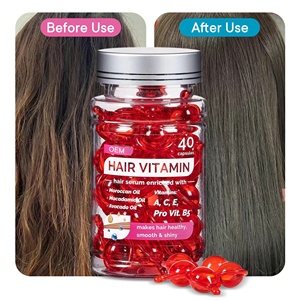 Cápsulas de vitaminas para el cabello OEM ODM 40 piezas, <span class=keywords><strong>seum</strong></span> para el cabello con aceite marroquí y aceite de aguacate para un cabello suave y brillante - Product Image 3