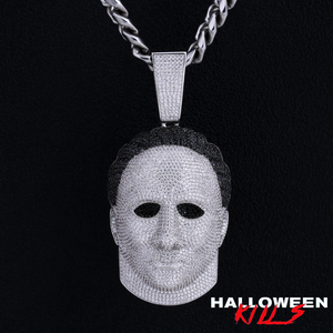 KRKC & CO Personalizzato Horror Spaventoso Fantasma di Halloween Hip Hop Dei Monili di Regalo di <span class=keywords><strong>Michael</strong></span> <span class=keywords><strong>Myers</strong></span> Maschera di Halloween Del Pendente - Product Image 3