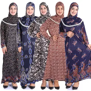 穆斯林优雅连衣裙长衬衫女士abaya新设计伊斯兰服装